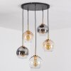 Koyoto hanging light, globe light, pendant light gold, black, 5-light sources