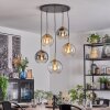 Koyoto hanging light, globe light, pendant light gold, black, 5-light sources