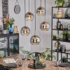 Koyoto hanging light, globe light, pendant light gold, black, 5-light sources