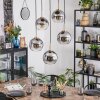 Koyoto hanging light, globe light, pendant light gold, black, 5-light sources