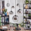 Ripoll hanging light, globe light, pendant light clear, Smoke-coloured, 5-light sources
