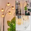 Ripoll globe light, floor lamp Amber, clear, 5-light sources