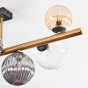 Chehalis ceiling light, globe light gold, black, 8-light sources