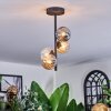 Chehalis ceiling light, globe light Amber, clear, Smoke-coloured, 4-light sources