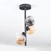 Chehalis ceiling light, globe light Amber, clear, Smoke-coloured, 4-light sources
