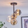 Chehalis ceiling light, globe light Amber, clear, Smoke-coloured, 4-light sources