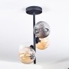 Chehalis ceiling light, globe light Amber, clear, Smoke-coloured, 4-light sources