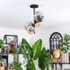 Chehalis ceiling light, globe light Amber, Smoke-coloured, 4-light sources