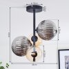 Chehalis ceiling light, globe light Amber, Smoke-coloured, 4-light sources