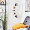 Koyoto globe light, floor lamp Amber, clear, Smoke-coloured, 5-light sources