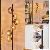 Koyoto globe light, floor lamp Amber, clear, Smoke-coloured, 6-light sources
