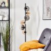 Koyoto globe light, floor lamp Amber, clear, Smoke-coloured, 6-light sources