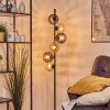 Koyoto globe light, floor lamp Amber, Smoke-coloured, 6-light sources