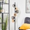 Koyoto globe light, floor lamp Amber, Smoke-coloured, 6-light sources