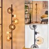 Koyoto globe light, floor lamp Amber, clear, Smoke-coloured, 6-light sources