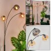 Gastor globe light, floor lamp Amber, clear, Smoke-coloured, 3-light sources