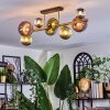 Chehalis ceiling light, globe light gold, black, 8-light sources