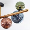 Chehalis ceiling light, globe light gold, black, 8-light sources