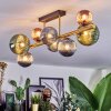 Chehalis ceiling light, globe light gold, black, 8-light sources