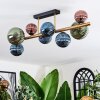 Chehalis ceiling light, globe light gold, black, 8-light sources