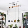 Koyoto hanging light, globe light, pendant light Ecru, black, 4-light sources