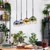 Koyoto hanging light, globe light, pendant light Ecru, black, 4-light sources