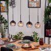 Koyoto hanging light, globe light, pendant light Ecru, black, 4-light sources