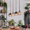 Koyoto hanging light, globe light, pendant light Ecru, black, 4-light sources