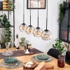 Koyoto hanging light, globe light, pendant light Ecru, black, 4-light sources