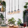 Koyoto hanging light, globe light, pendant light Ecru, black, 4-light sources