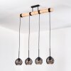Koyoto hanging light, globe light, pendant light Ecru, black, 4-light sources