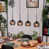 Koyoto hanging light, globe light, pendant light Ecru, black, 4-light sources