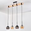 Koyoto hanging light, globe light, pendant light Ecru, black, 4-light sources