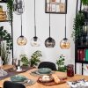 Koyoto hanging light, globe light, pendant light Ecru, black, 4-light sources