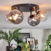 Chehalis ceiling light, globe light Amber, clear, Smoke-coloured, 4-light sources