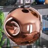 Ripoll hanging light, globe light, pendant light blue, gold, coppery, 5-light sources