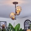 Chehalis ceiling light, globe light Amber, Smoke-coloured, 4-light sources