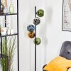 Koyoto globe light, floor lamp blue, chrome, gold, green, Smoke-coloured, 5-light sources