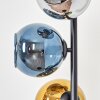 Koyoto globe light, floor lamp blue, chrome, gold, green, Smoke-coloured, 5-light sources