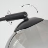 Koyoto globe light, floor lamp Amber, chrome, Smoke-coloured, 3-light sources