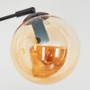 Koyoto globe light, floor lamp Amber, Smoke-coloured, 3-light sources