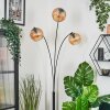 Koyoto globe light, floor lamp Amber, 3-light sources