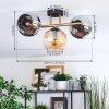 Koyoto ceiling light, globe light gold, black, 3-light sources