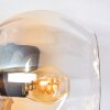 Koyoto ceiling light, globe light gold, black, 3-light sources