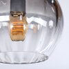 Koyoto ceiling light, globe light gold, black, 3-light sources