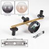 Koyoto ceiling light, globe light gold, black, 3-light sources