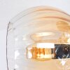 Koyoto ceiling light, globe light gold, black, 3-light sources