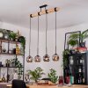 Ripoll hanging light, globe light, pendant light Ecru, black, 4-light sources
