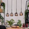 Ripoll hanging light, globe light, pendant light Ecru, black, 4-light sources