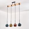 Ripoll hanging light, globe light, pendant light Ecru, black, 4-light sources